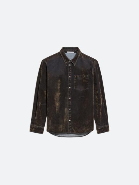 Helmut Lang CURVED CLASSIC FLOCKED SHIRT