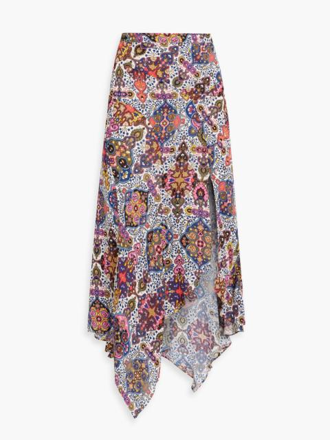 VERONICA BEARD Mac paisley-print crepe midi skirt