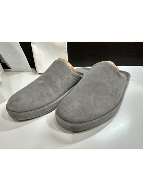 Other Designers VINCE Men Edwards Leather Gray Suede Slides Slippers $225