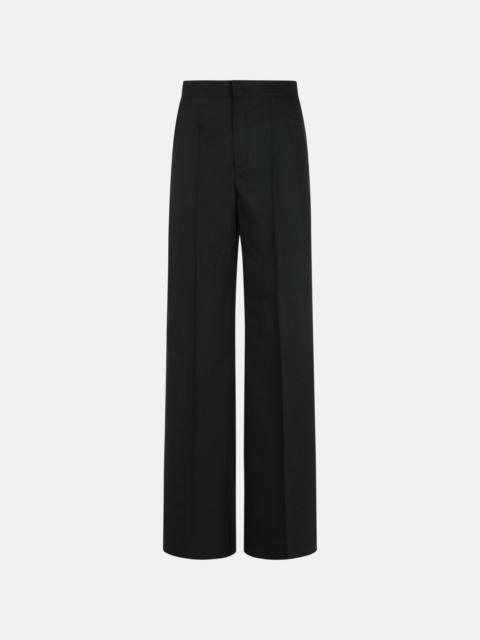 Max Mara 'FERNET' STRAIGHT BLACK VIRGIN WOOL PANTS