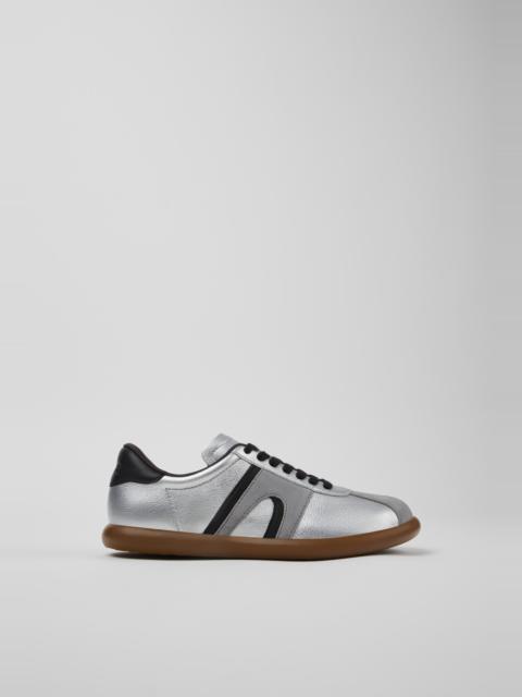 CAMPERLAB Silver-black Leather Women's Sneakers.