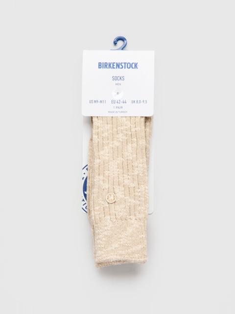 BIRKENSTOCK Cotton Slub Crew Sock in Beige