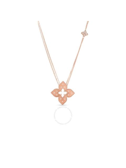 Other Designers Roberto Coin 18K Gold Venetian Princess Medium Diamond Flower Long Necklace - 7772018Ax30x
