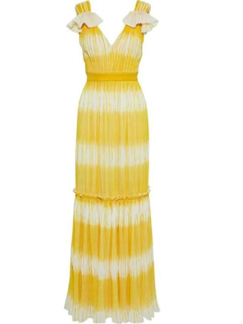 Other Designers Yellow Tadia Plissé Dress