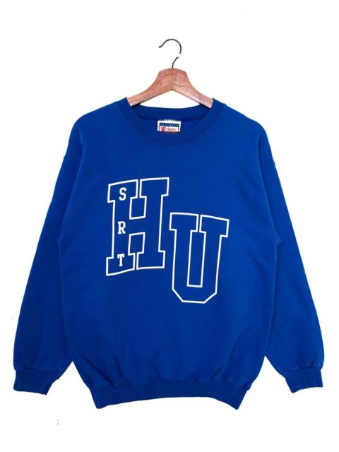 Other Designers Vintage - 90s Hampton University SRT Sweatshirt/Size S/Blue Colour