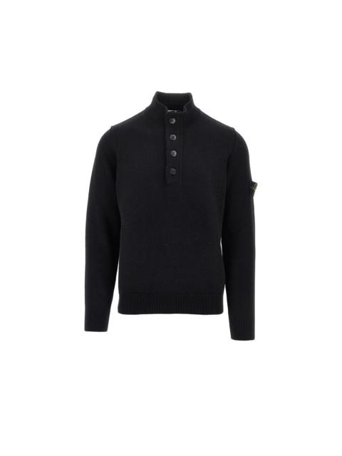 Stone Island Stone Island Knitted Sweater with Logo Badge Black
