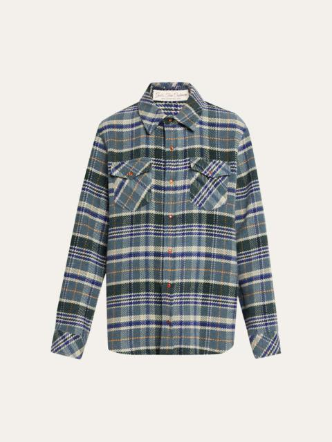 God’s True Cashmere Oceantide Plaid Cashmere Flannel Shirt