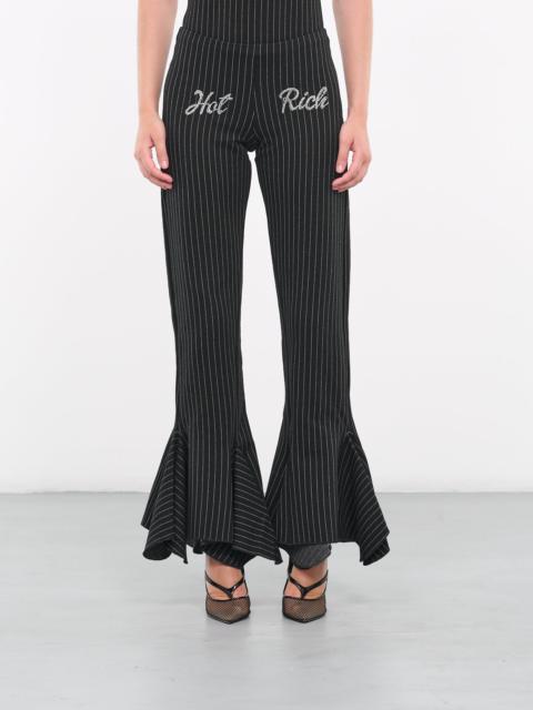 AVAVAV Pinstripe Ruffle Trousers