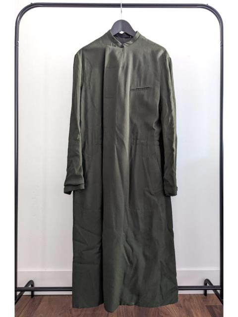 Haider Ackermann *NEW* AZURITE SILK JERSEY LONG COAT $3,000