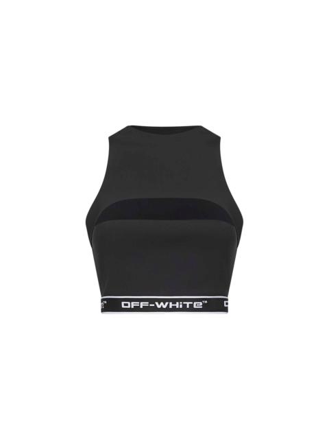 Off-White Off White Women Black Jersey Logoband Activewear Top