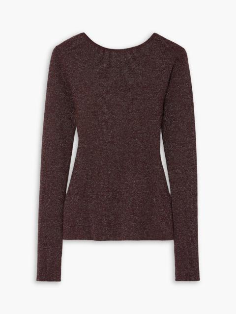 Max Mara Leisure Favella metallic ribbed-knit sweater