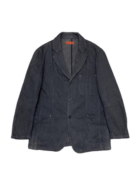 Other Designers Archival Clothing - Vintage Baffy Hickory Stripes Chore Jacket