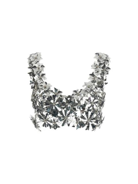 rabanne Rabanne Bralette Silver Crop Top New & Authentic (Women's si