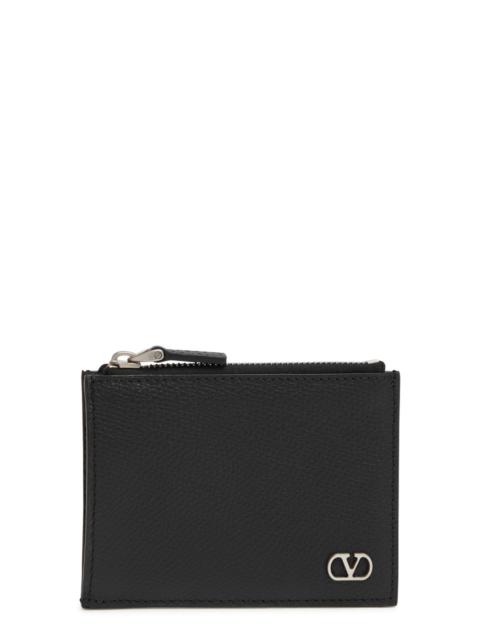 Valentino VLogo Grained Leather Wallet