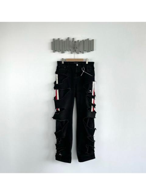 BALENCIAGA Balenciag ripped straight-leg jeans black