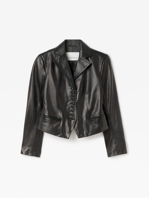 House of Dagmar Slim tailored blazer leather