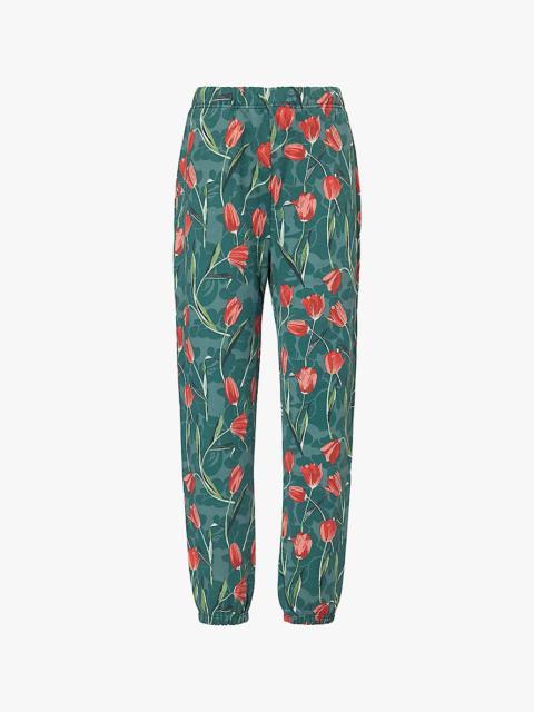 Tulip Camo tapered-leg cotton-jersey jogging bottoms