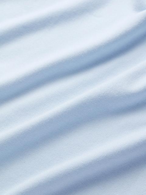 Derek Rose Men's Polo Shirt Ramsay 2 Pique Cotton Tencel Sky