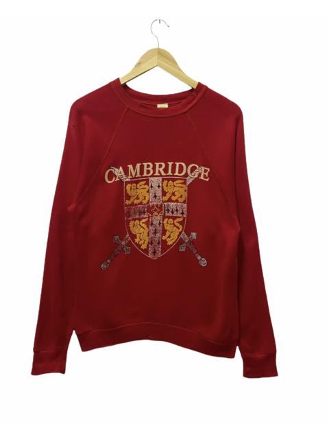 Other Designers Vintage - Vintage Velva Sheen Big Logo Cambridge Sweatshirt Red