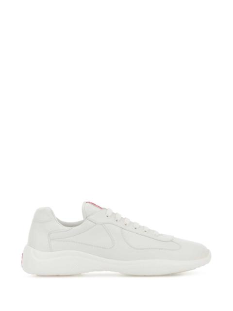 Prada Prada Men White Nappa Leather Sneakers