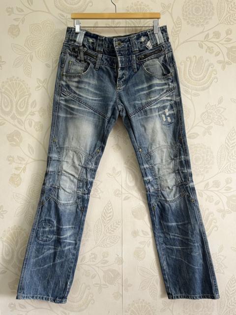 Other Designers Japanese Brand - Distressed Double Knee Japan Denim Double Waist
