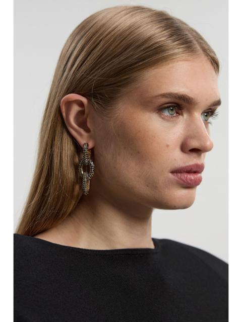 KAREN MILLEN Crystal Chain Link Drop Earrings
