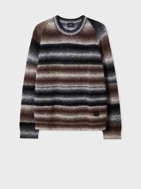 Paul Smith Brown and Black Faded Stripe Sweater