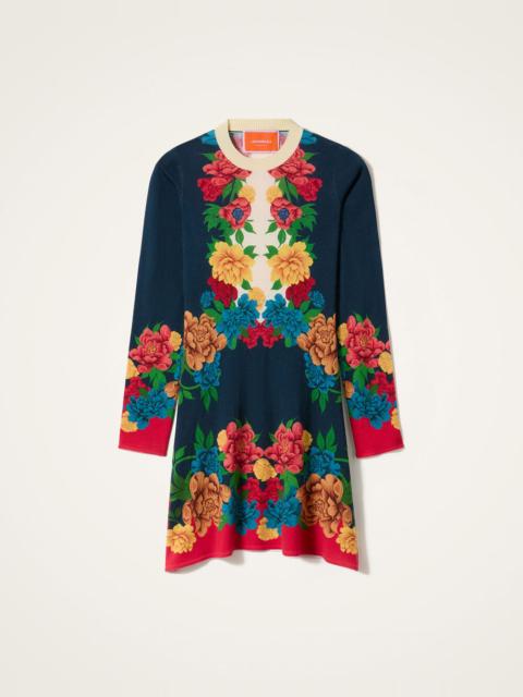 La DoubleJ Knit Long Sleeve Mini Swing Dress