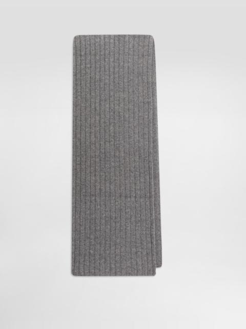 Dolce & Gabbana Cashmere flat rib knit scarf