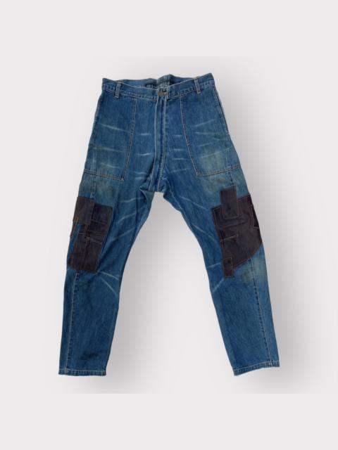 Maison MIHARAYASUHIRO Miharyasuhiro Leather Patchwork Denim