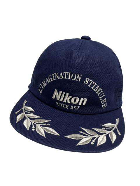 Other Designers 💥📸 VINTAGE 90’s NIKON JAPAN Silver Embroidery Trucker Hat