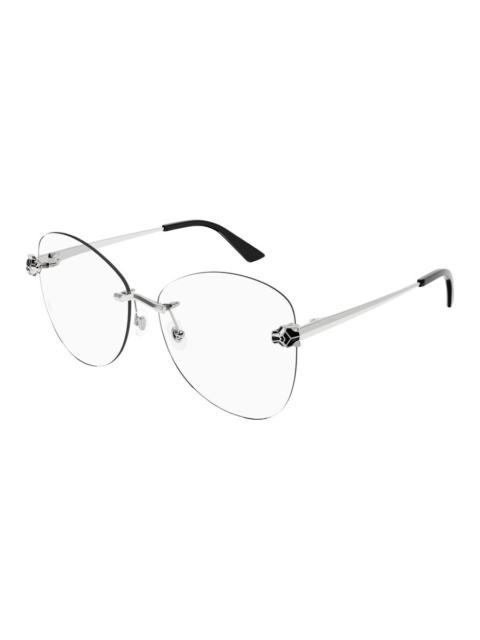 Cartier Cartier Panthere de Cartier Demo Butterfly Ladies Eyeglasses CT0418O 002 58