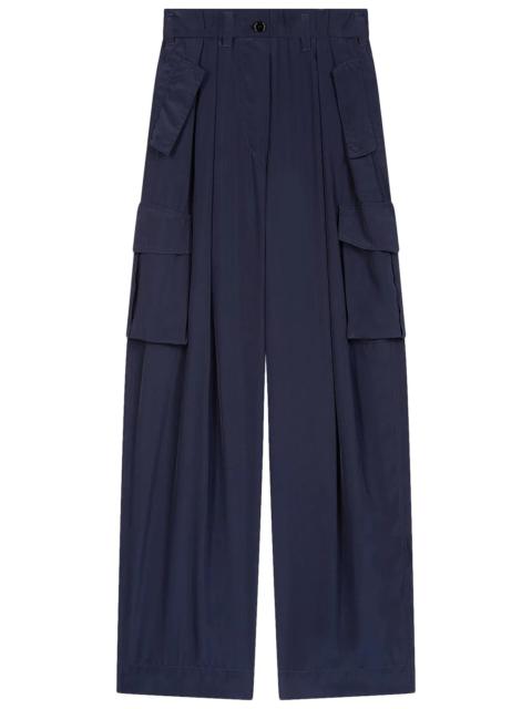 LOOSE FIT POLKAR PLEATED WORKWEAR PANTS (NAVY)
