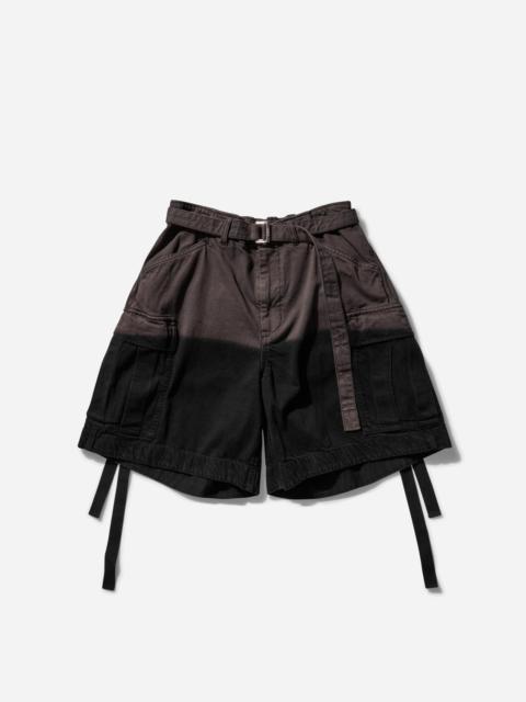 sacai Men's Garment Dye Shorts Black