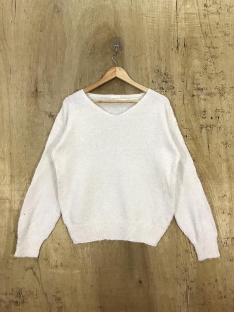 Other Designers Homespun Knitwear - Gu Vneck Mohair Soft Fur Shag Shaggy Knit Sweater