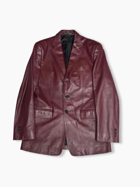 Jean Paul Gaultier Jean Paul Gaultier Burgundy Leather Jacket