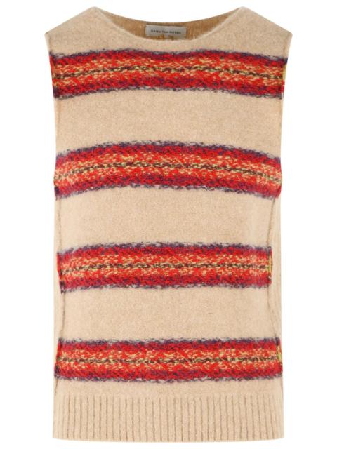 Dries Van Noten Dries Van Noten 'Manado' Beige Alpaca Blend Vest Men