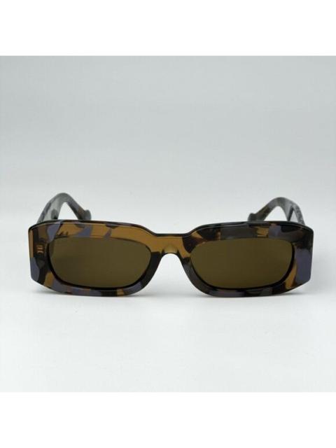 GUCCI NEW Gucci GG1426S 003 Spotted Lilac Havana Brown Unisex Rectangle Sunglasses