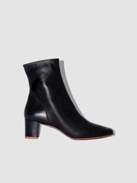 BY FAR Sofia Black Leather Ankle Boot