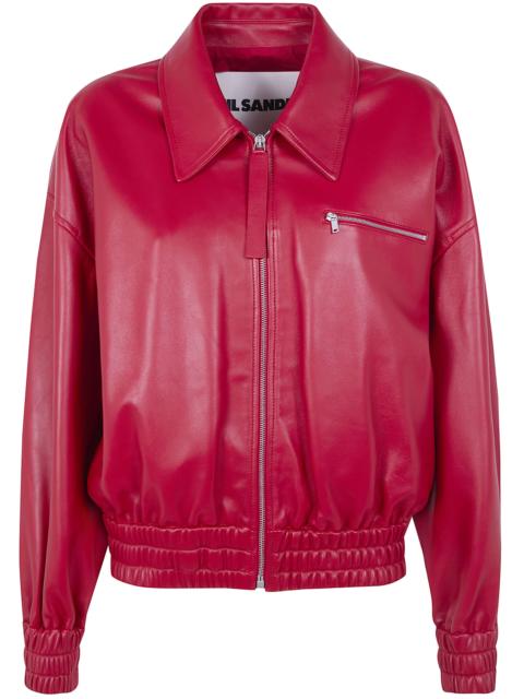 Jil Sander Jil Sander Women Classic Bomber Leather Jacket