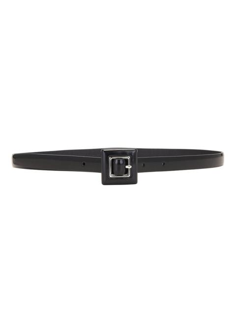 SAINT LAURENT Skinny Brushed Leather Belt