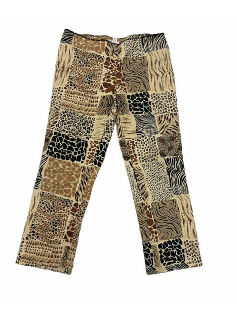 Moschino Moschino overprint design cotton pants side zipper
