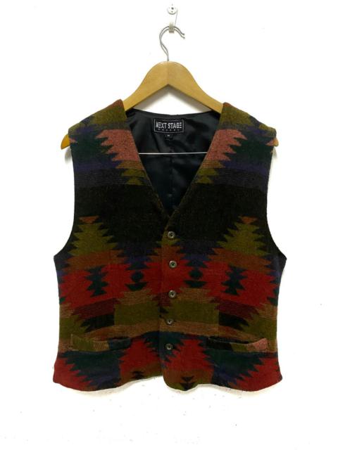Other Designers Japanese Brand - Japanese Abstract Aztec Navajo Wool Vest