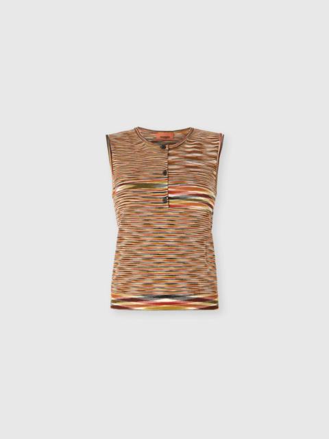 Missoni Buttoned Vest with Flame Pattern