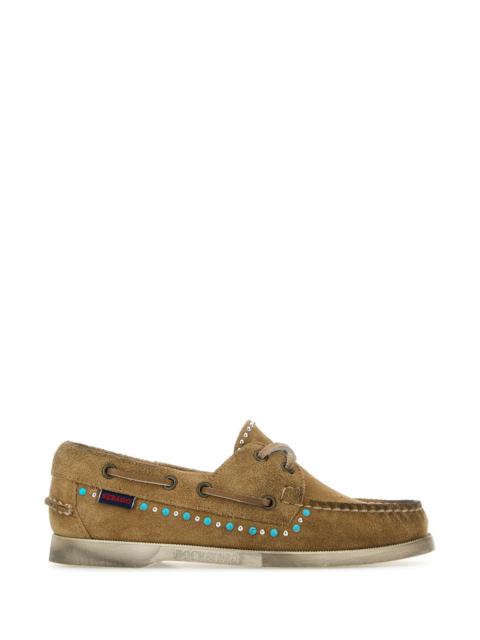SEBAGO Camel suede Portland Flesh Out loafers