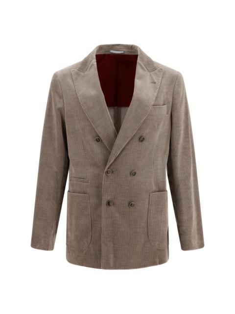 Brunello Cucinelli Brunello Cucinelli Men Double-Breasted Corduroy Jacket