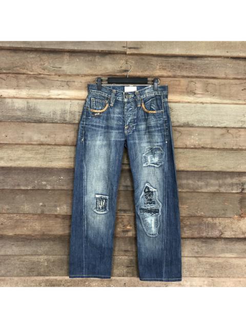 Other Designers Distressed Denim - Taverniti Patchwork Denim Pants