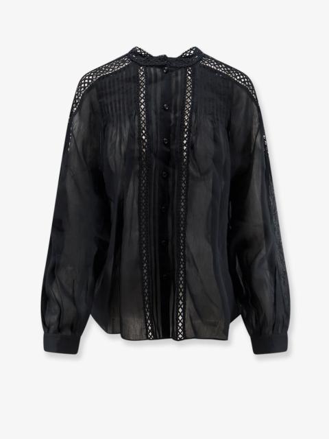 Isabel Marant Étoile Marant Étoile Polda Viscose and Linen Shirt Black