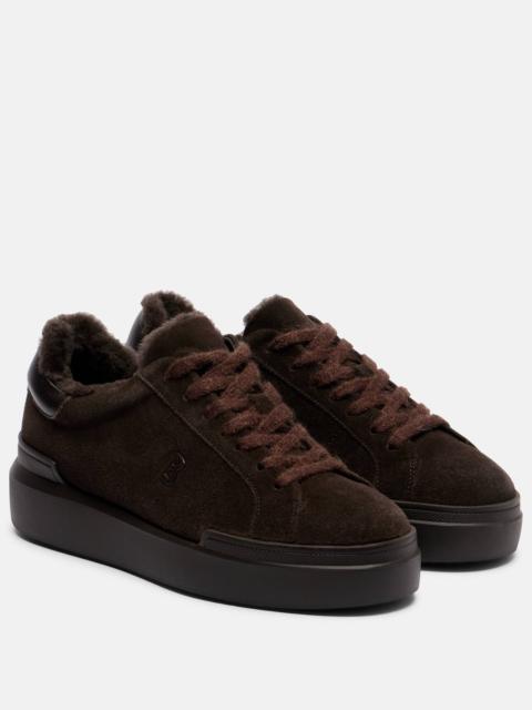 BOGNER Hollywood 32 shearling-lined suede sneakers
