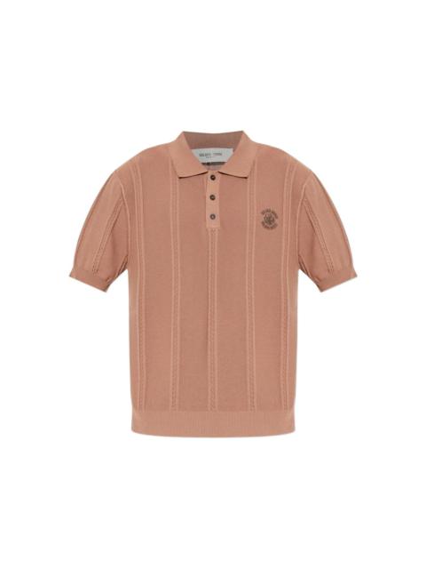 cable-knit polo shirt